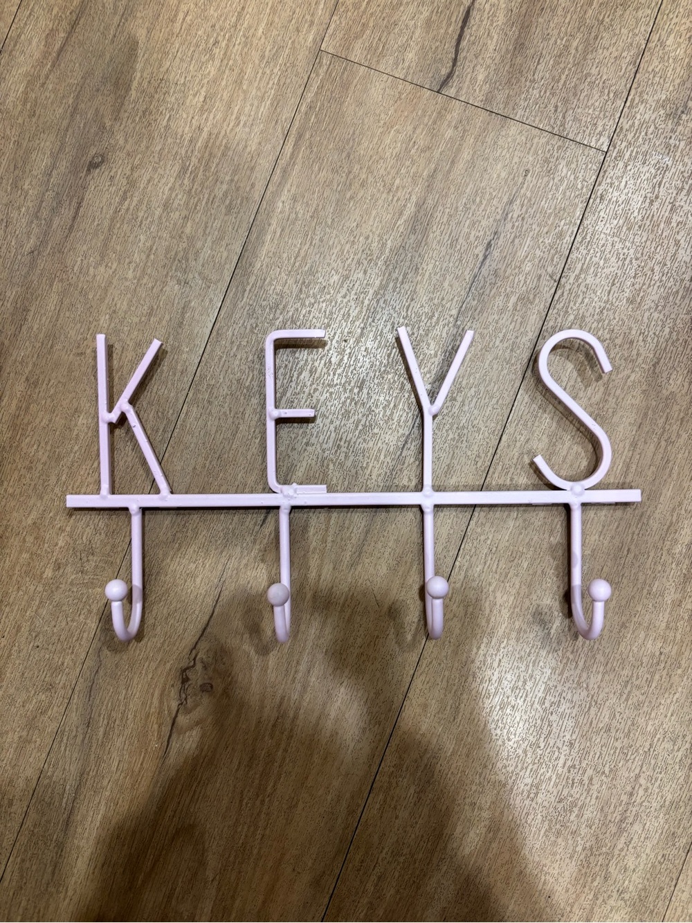 Pink wall key holder